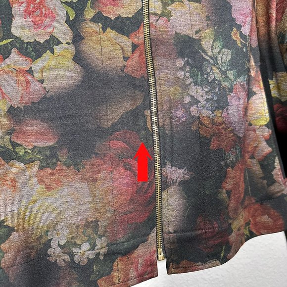 Art Of The Cloth Rose Jacket Golden Bloom Floral Design‎ Size XL - Picture 13 of 13
